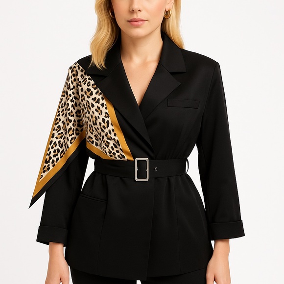 M Signature Label Collection Jackets & Blazers - Silk Scarf Jacket The Ashaunty